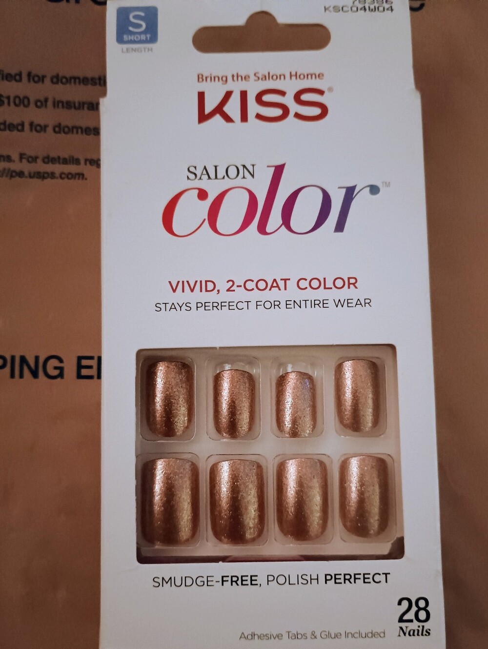 28pc KISS Salon Color Rose Gold Press-On Nails - Picture 3 of 3